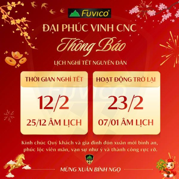 FUVICO - THÔNG BÁO NGHỈ TẾT 2026
