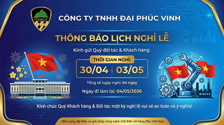 Thông báo nghỉ lễ giai phong miền Nam 30/04 & Quốc tế lao động 01/05