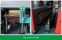 MÁY CHÀ NHÁM CHỔI THÙNG 2 MẶT 700MM (12 hàng trục) 4287