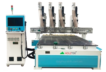 MÁY PHAY CNC ROUTER 4 ĐẦU ĐỘC LẬP THAY DAO TỰ ĐỘNG