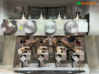 MÁY PHAY CNC 4 TRỤC 16 DAO KẸP LẬT 180 ĐỘ 6 KẸP XOAY BÀN 4.8M WOODMASTER 4832