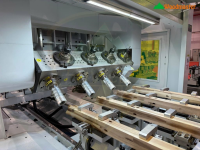 MÁY PHAY CNC 4 TRỤC 16 DAO KẸP LẬT 180 ĐỘ 6 KẸP XOAY BÀN 4.8M WOODMASTER 4836