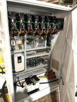 MÁY PHAY CNC 4 TRỤC 16 DAO KẸP LẬT 180 ĐỘ 6 KẸP XOAY BÀN 4.8M WOODMASTER 4838