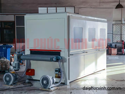 MÁY CHÀ NHÁM CHỔI THÙNG 8 TRỤC ( băng tải hút chân không ) 485