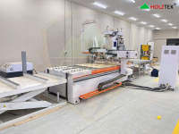 Máy gia công trung tâm cnc 2.5d thay dao tích hơp Lưỡi cưa đa hướng, khoan 5mặt HT-1328RBS Holztek 5557