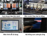 MÁY KHOAN CNC 6 MẶT 2 CHÙM KHOAN THAY DAO TỰ ĐỘNG 6654