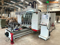 MÁY GIA CÔNG PHAY CNC 4 TRỤC 16 DAO KẸP LẬT 180 ĐỘ (6 kẹp xoay bàn 5 mét) WOODMASTER 6769