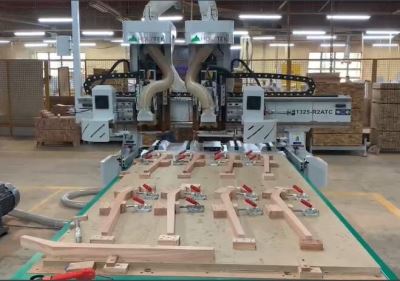 MÁY CNC TRUNG TÂM 2 TRỤC LÀM VIỆC ĐỒNG THỜI THAY DAO TỰ ĐỘNG R1325-R2ATC 821