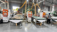 Hệ thống in dán tem tự động Holztek HT-1325LP-3F: Giải pháp nạp phôi CNC 8600