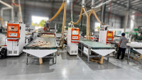 Máy CNC Nesting 3 Máy Holztek: Giải Pháp Cấp Phôi In Tem Tự Động 8607