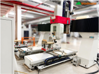 MÁY GIA CÔNG CNC TRUNG TÂM 3D 5 TRỤC 2 BÀN 4 DAO TẢI NẶNG WOODMASTER 8679