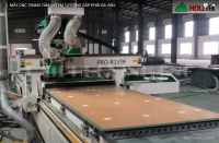 MÁY CNC NESTING 1 ĐẦU THAY DAO TỰ ĐỘNG + CỤM KHOAN (Nạp phôi tự động) PRO-R1V9F 1681