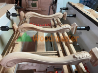 MÁY PHAY CNC 4 TRỤC 16 DAO KẸP XOAY 360 ĐỘ GIA CÔNG CHÂN BÀN GHẾ 3064