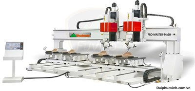 MÁY PHAY CNC 3D 5 TRỤC 2 ĐẦU TẢI NẶNG PRO-MASTER-T4x2HW HOT 2026
