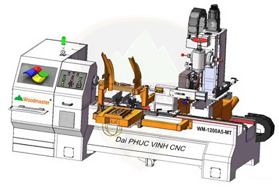MÁY PHAY TIỆN CNC 3D 5 TRỤC NẠP PHÔI TỰ ĐỘNG WOODMASTER